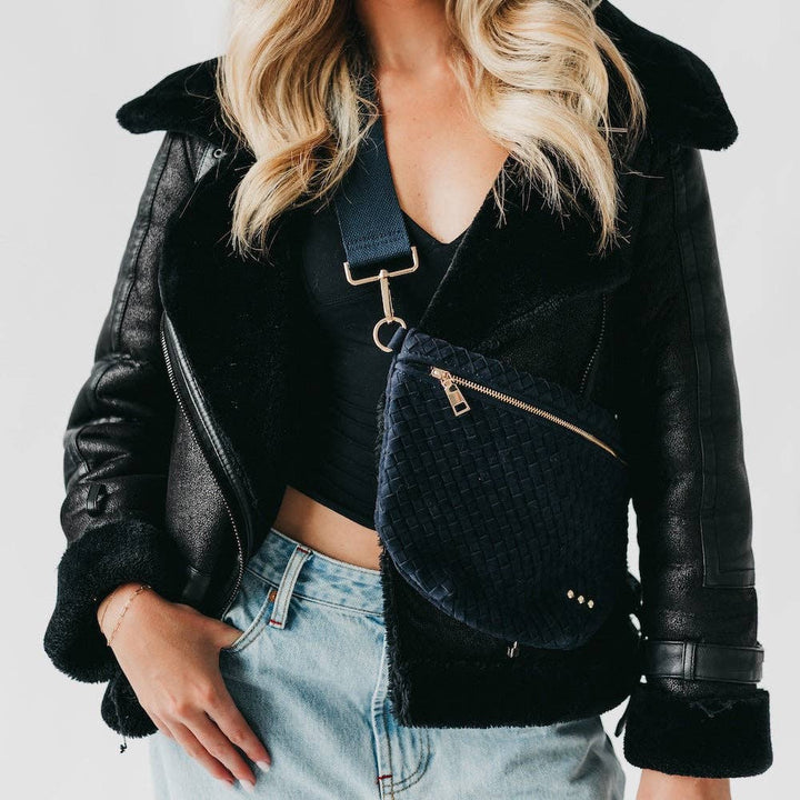 Suede Olive Westlyn Woven Bum Bag