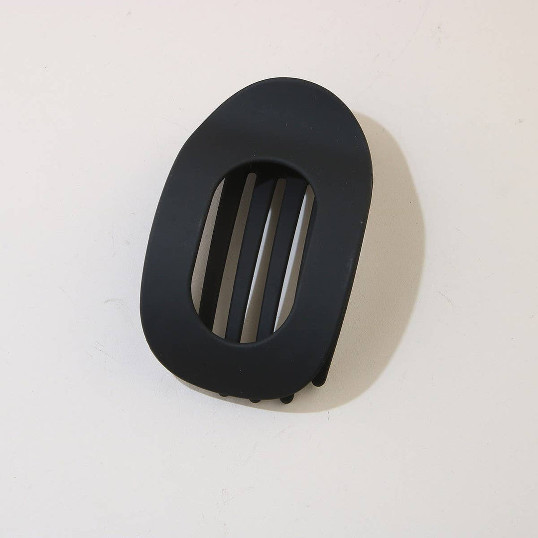 Oval Flat Hair Clip for Women in Purple Powder