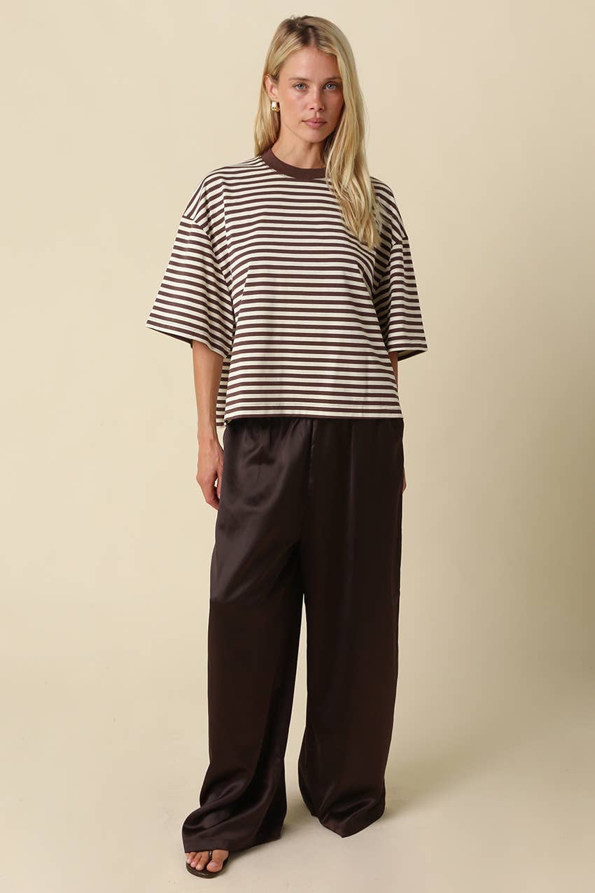Lena Striped Relaxed-Fit Top