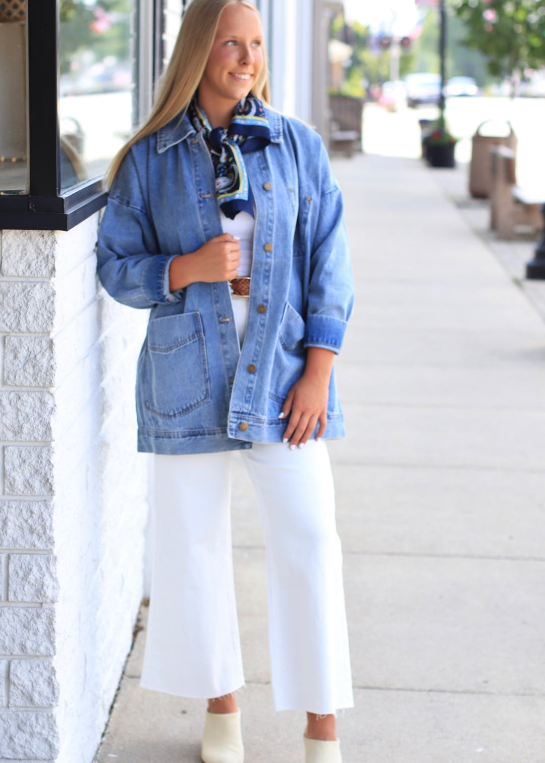 Boxy-Cut Denim Jacket