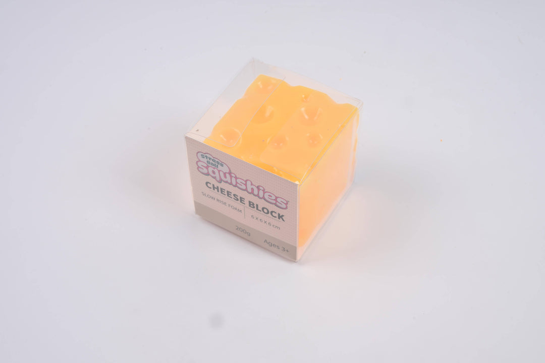 Cheese Cube Slow-Rise Squishy Fidget Toy (1pc)