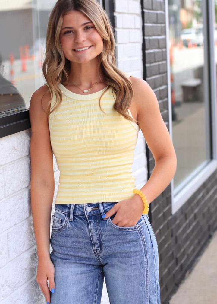 Reversible Tank Top in Pale Banana