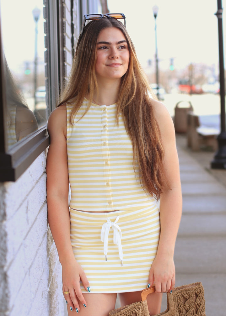 The Buttercream Stripe Skort