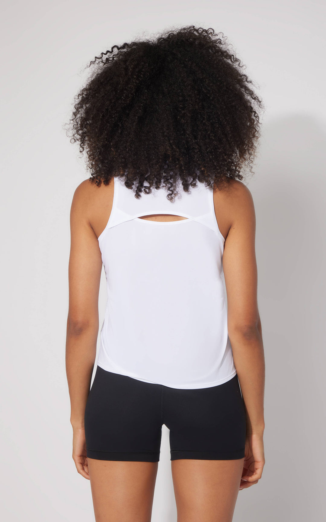 The Open Back Tank in White