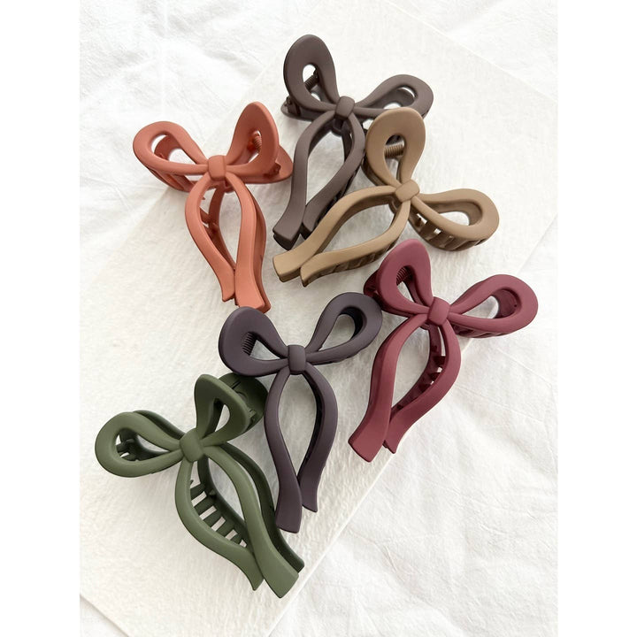 Matte Ribbon Hair Claws