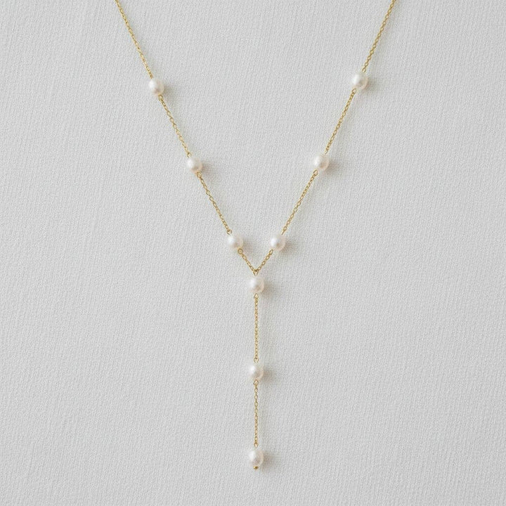 Gold Plated Pearl Drop Necklace
