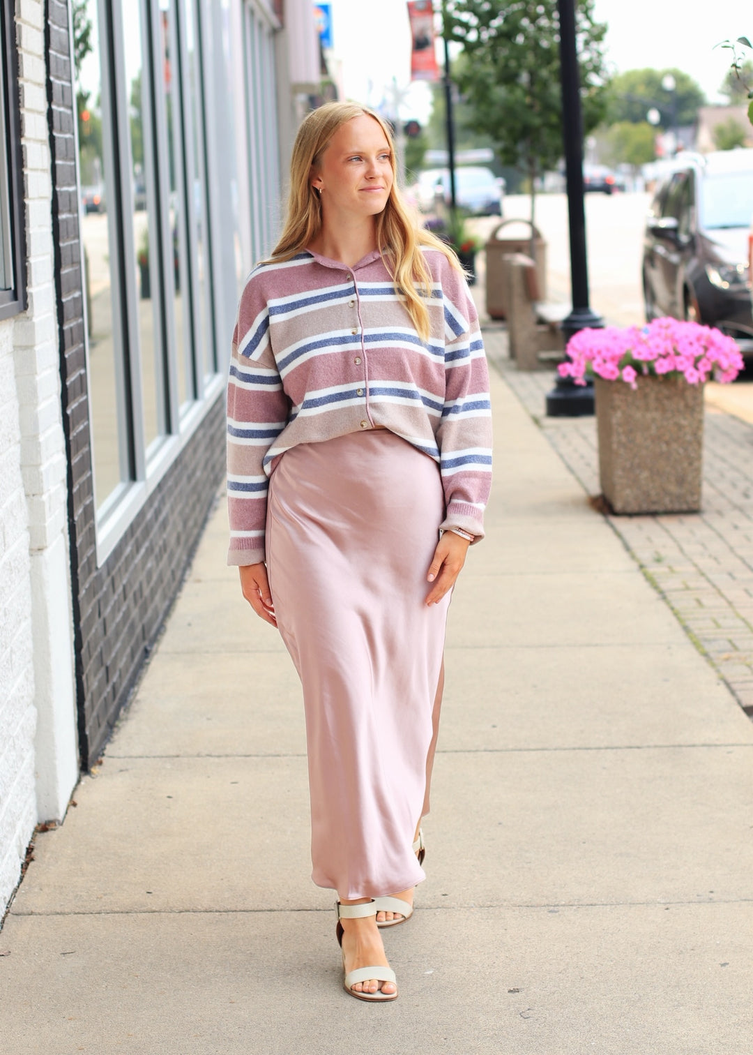 Moonlit Satin Maxi Skirt