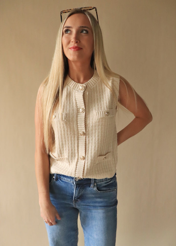 Natural  Gold Charm  Vest