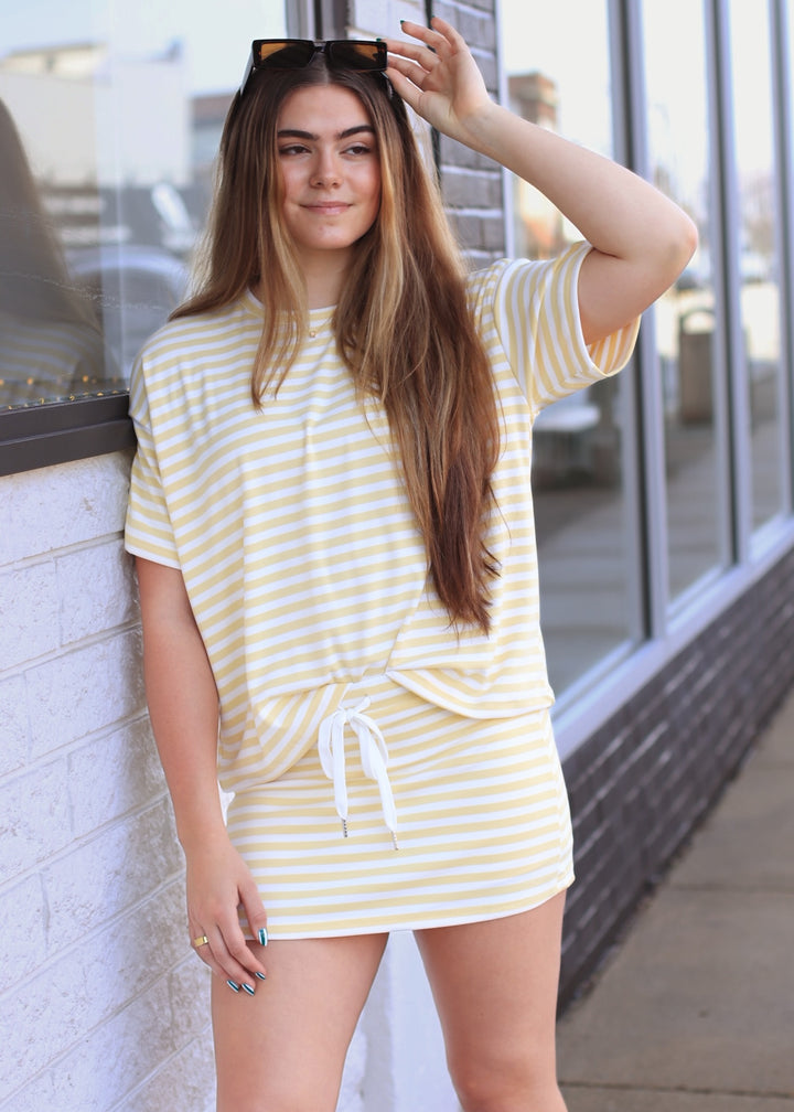 The Buttercream Stripe Skort