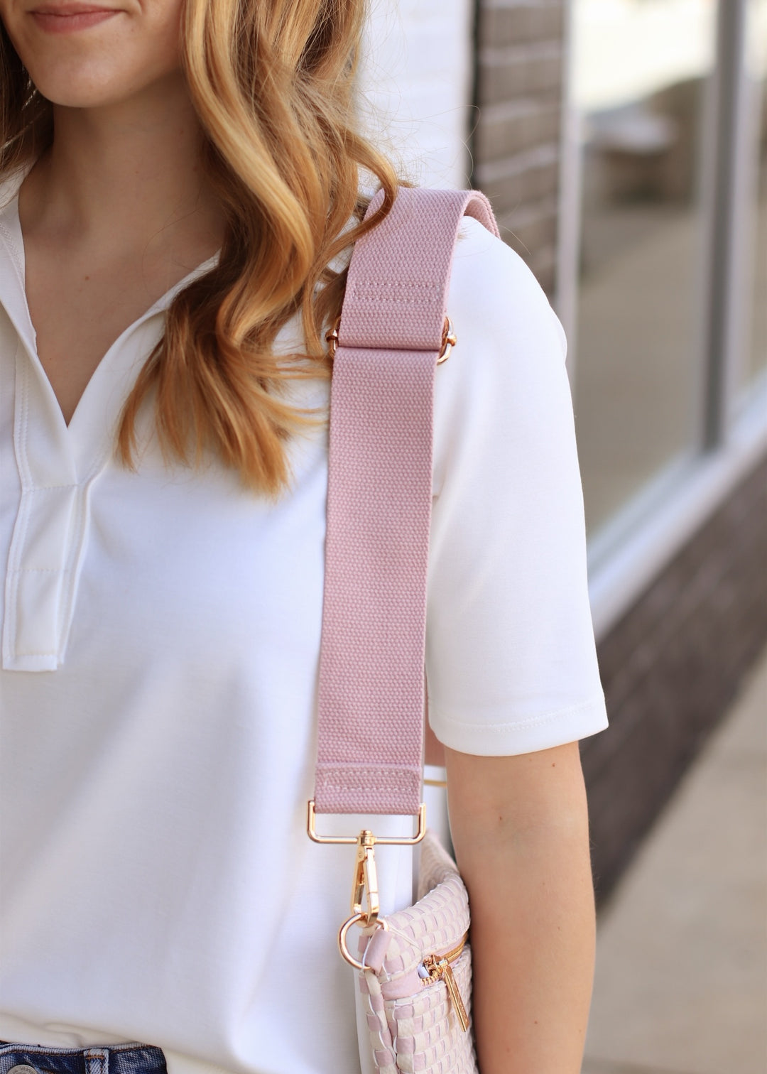 Westlyn Woven Bum Bag in Checkered Blush