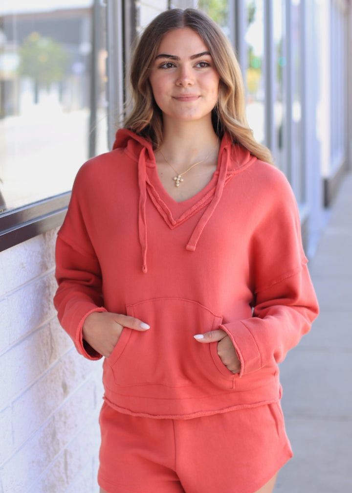 Malibu Air Cotton Hoodie in Blushed Brick