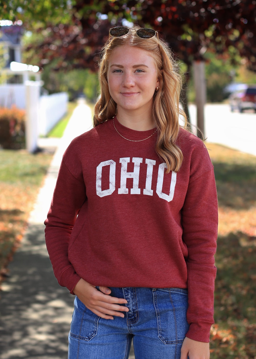 OHIO Graphic Sweatshirt Maroon