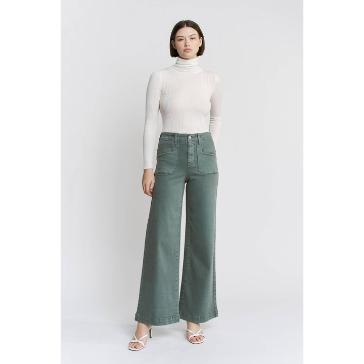 Cilantro High Ruse Wide Leg Denim
