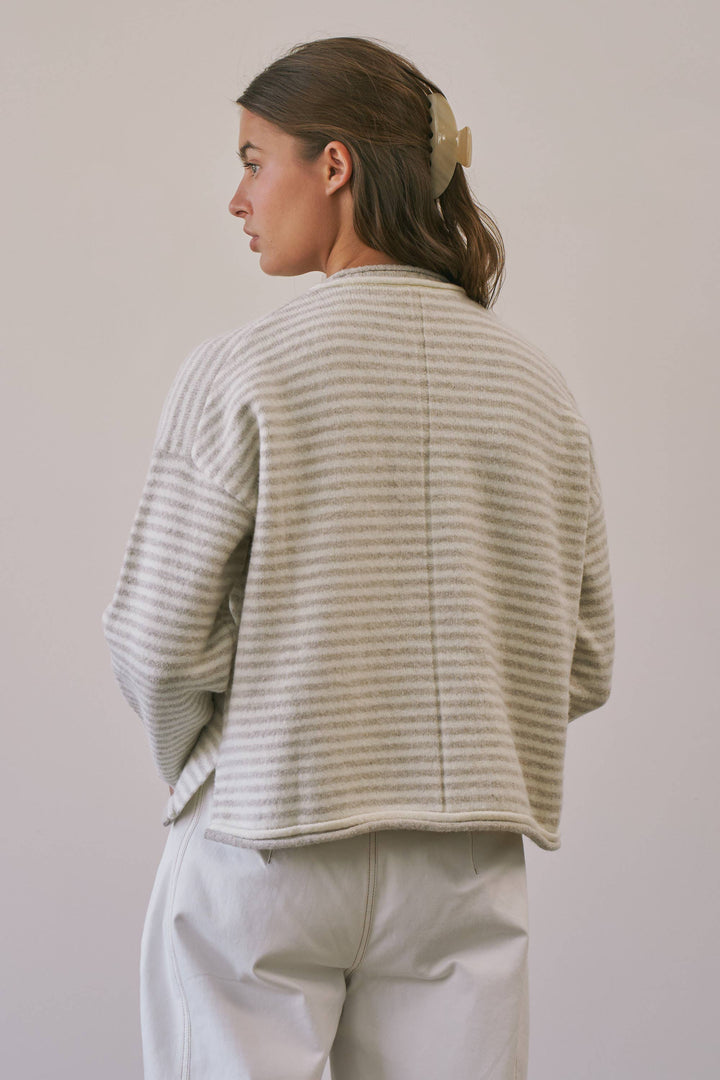 Trina Stripe Contrast Layered Roll Neck Sweater
