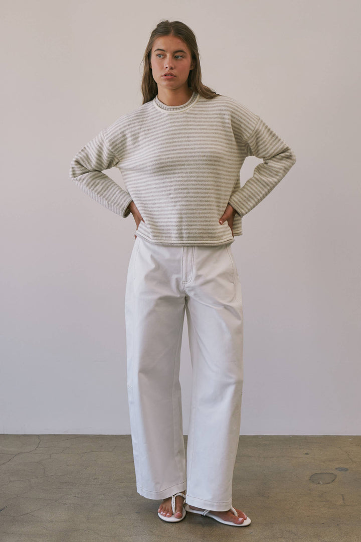 Trina Stripe Contrast Layered Roll Neck Sweater