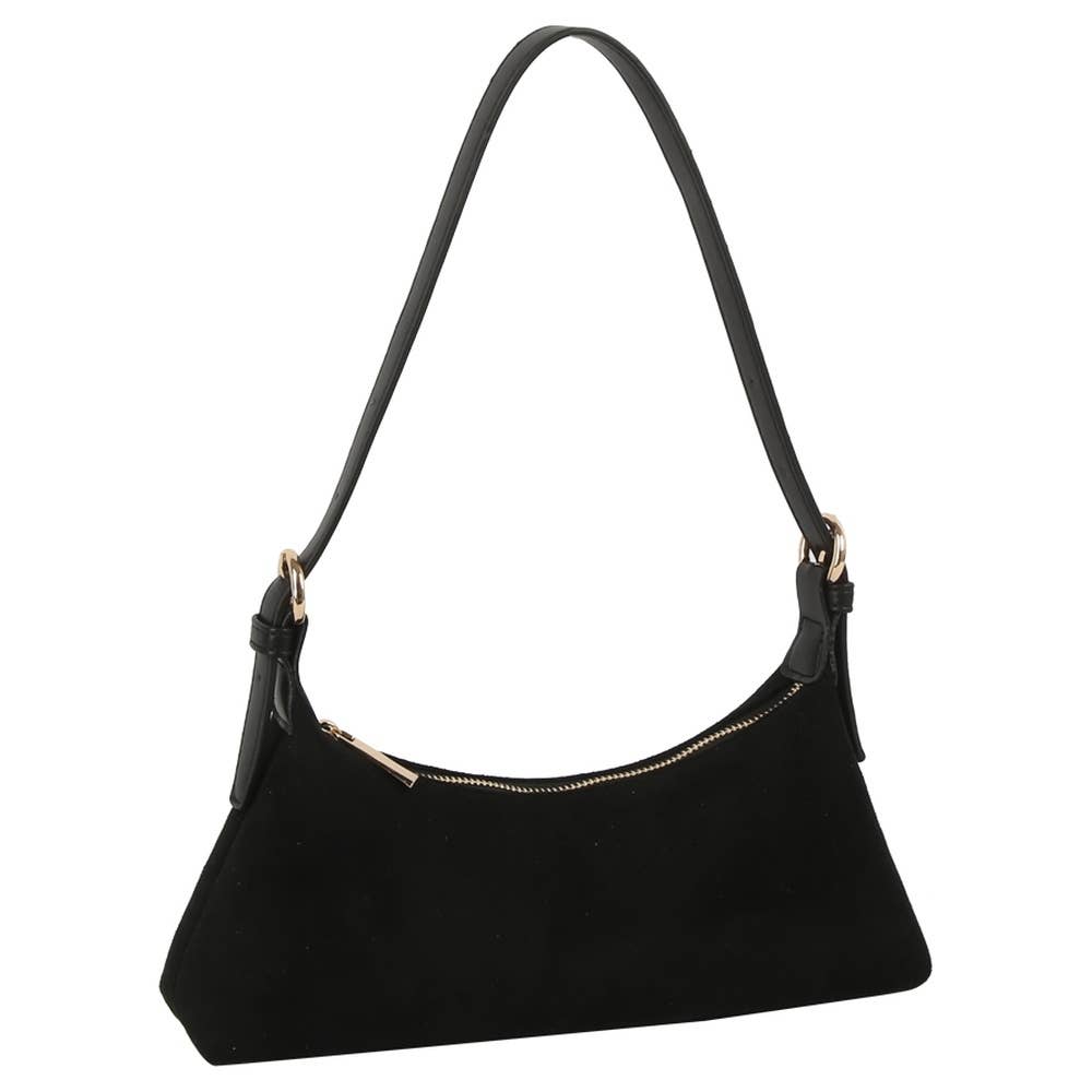 Faux Suede Shoulder Bag