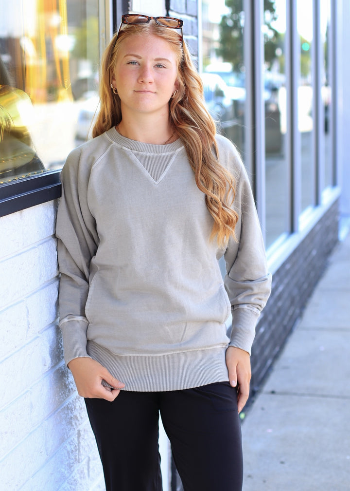 Pocket Perfect Pullover in Ash Mocha