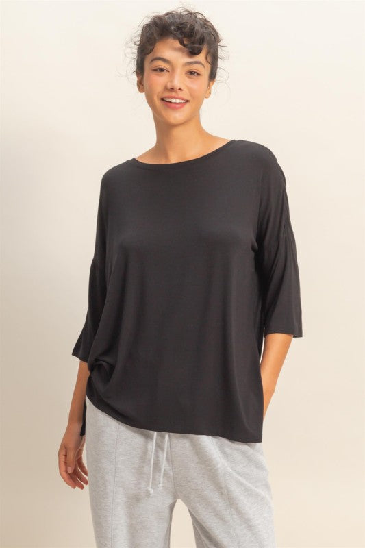 The Effortless Flow Tunic in Black