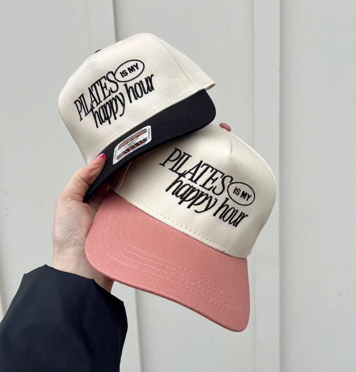 Pilates Is My Happy Hour Embroidered Hat