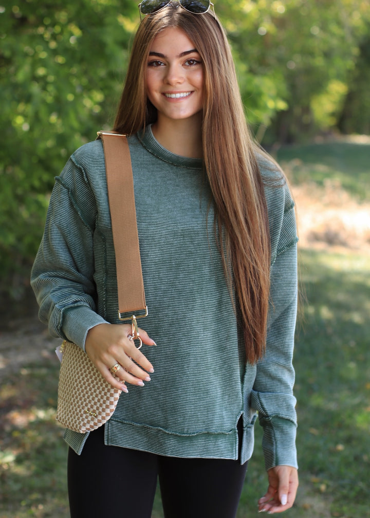 Midnight Moss Knit Pullover