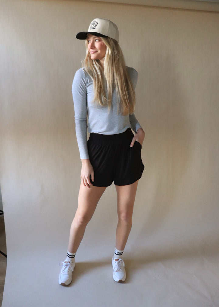 Butter Soft Shorts in Black
