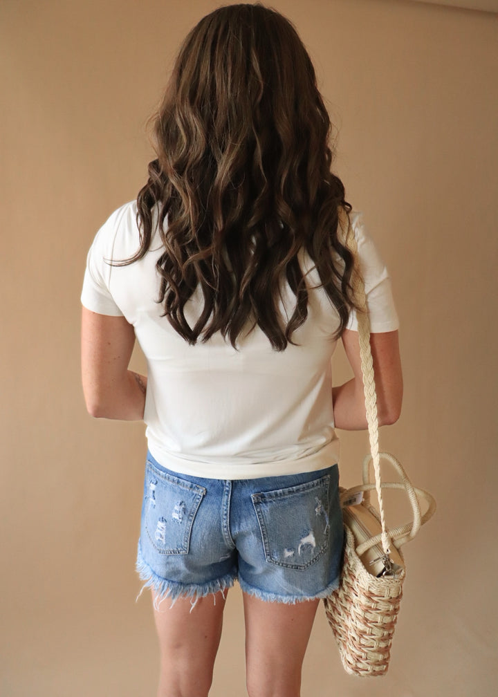 Basic Bamboo Tee in Off White