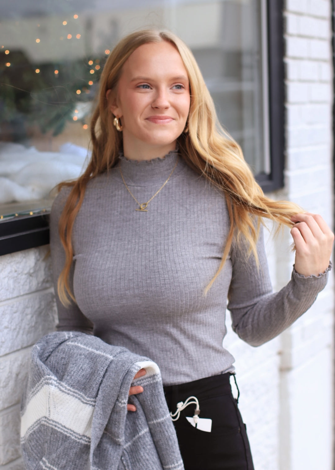 The Slatebury Mock Neck Top