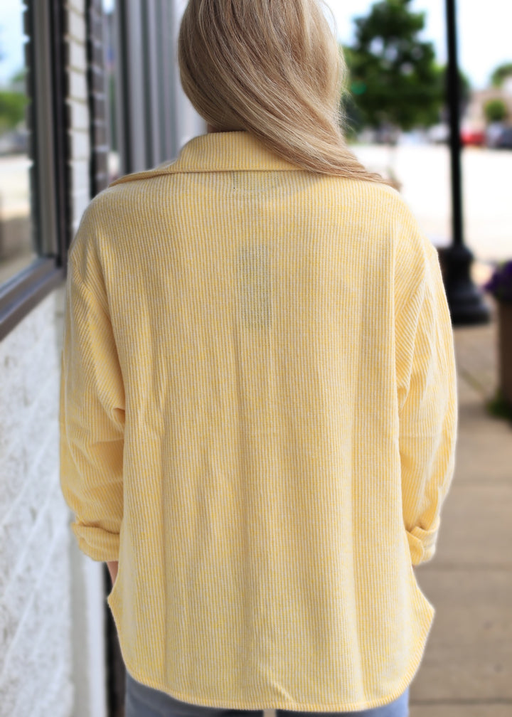 RESTOCK Fall Season Two Tone Shacket in Yellow