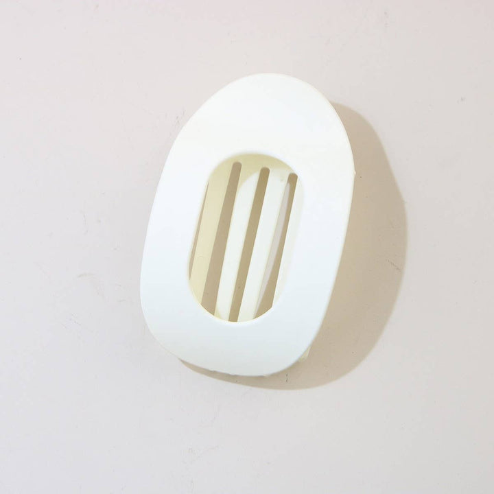 Oval Flat Hair Clip in Dark Coffee