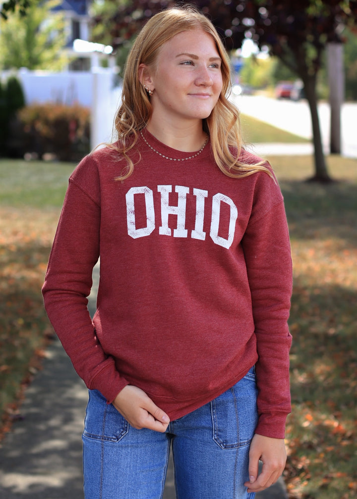 OHIO Graphic Sweatshirt Maroon