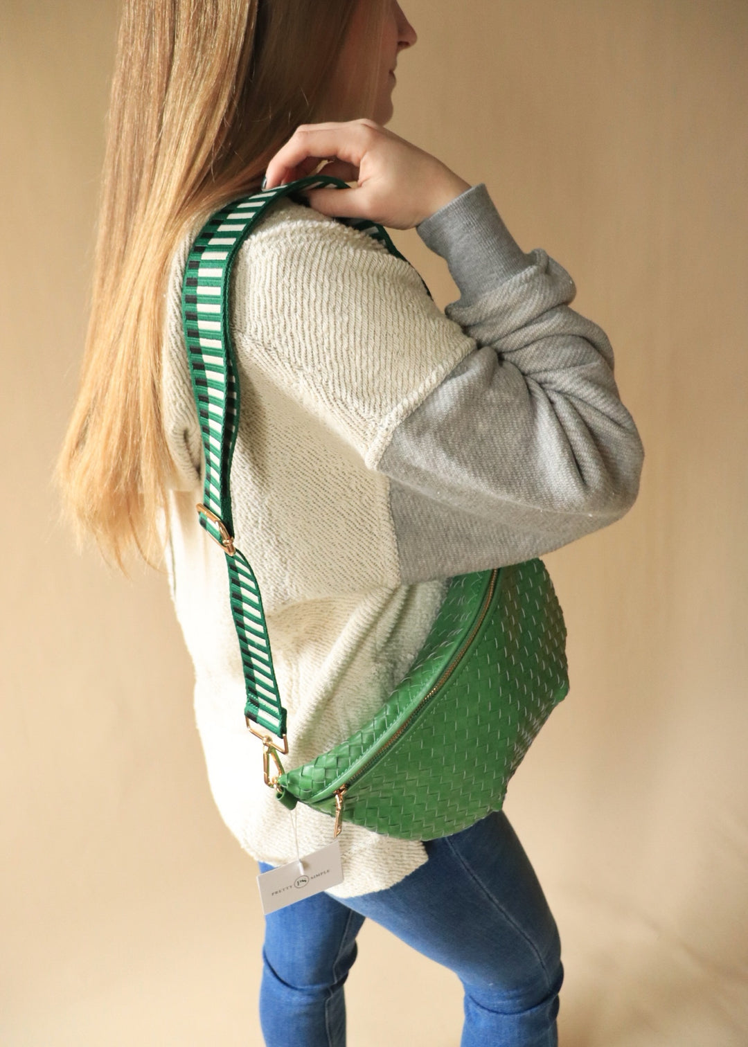 Westlyn Woven Bum Bag in Emerald