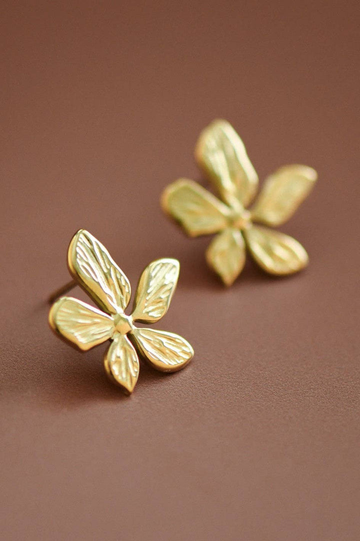 18K Gold Plated Waterproof Stainless Steel Stud Earrings