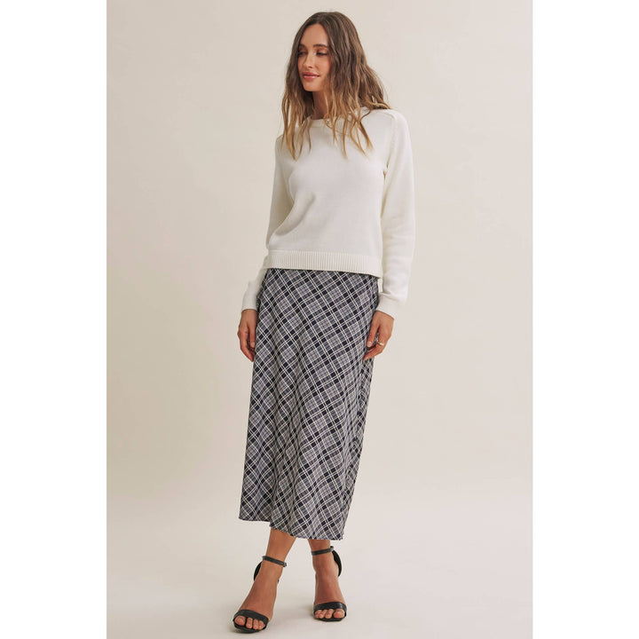 The Blair Plaid Midi Skirt