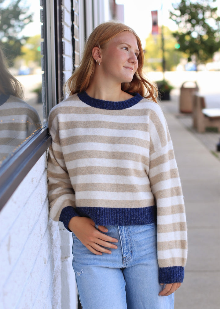 The Beckett Striped Knit Sweater