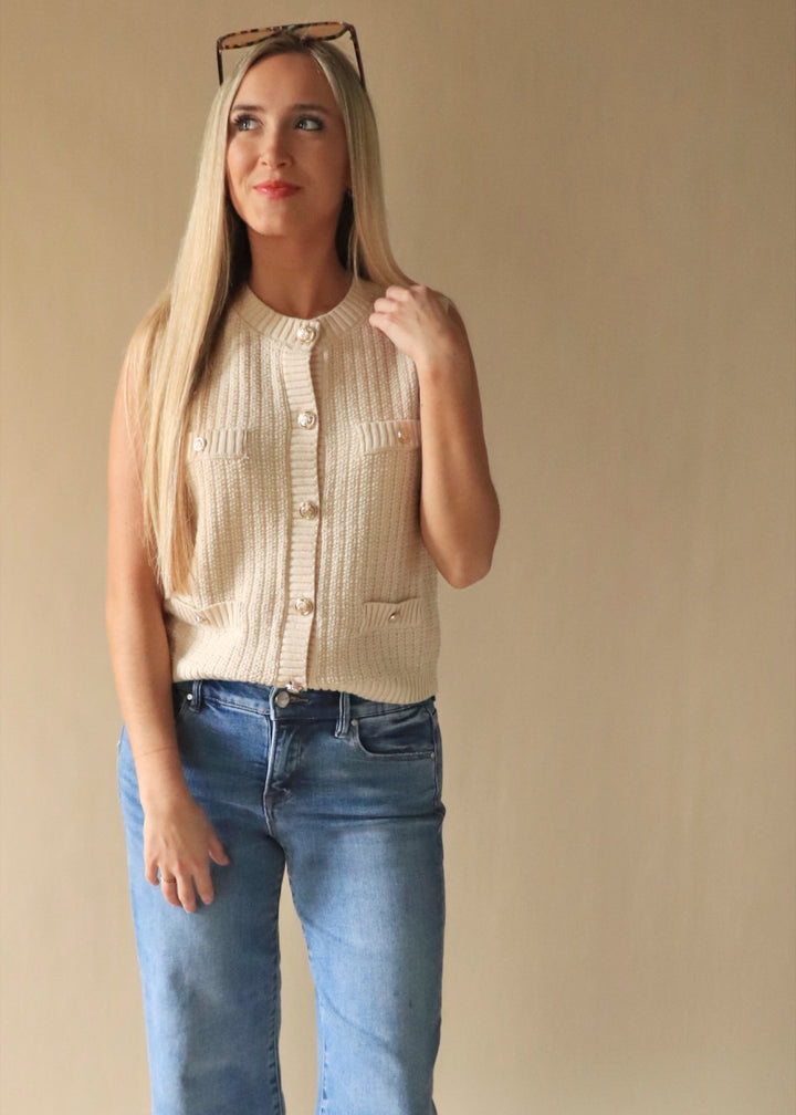 Natural  Gold Charm  Vest