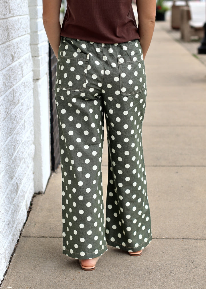 Autumn Dot Drawstring Pants