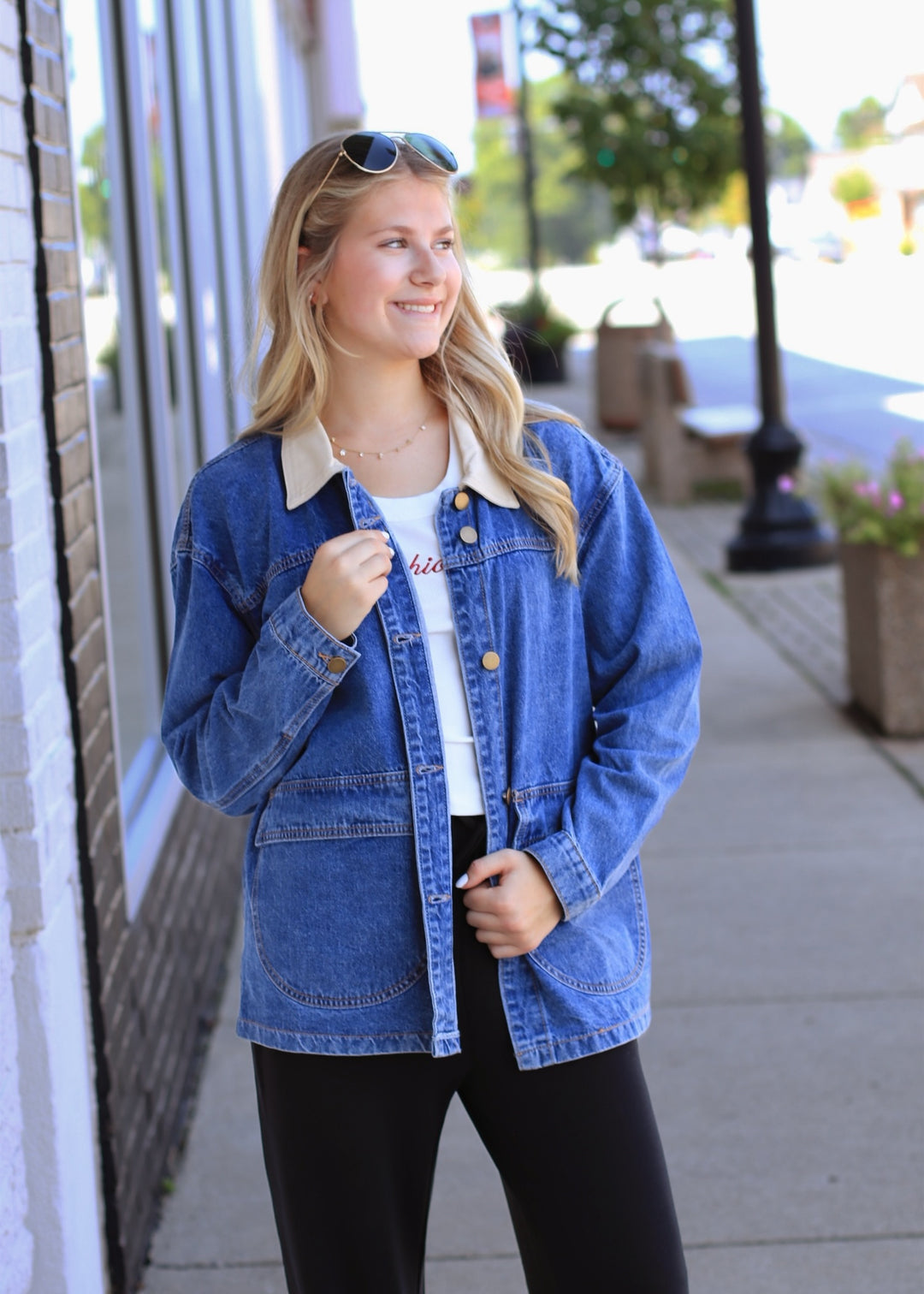 Beverly Contrast Collar Denim Jacket