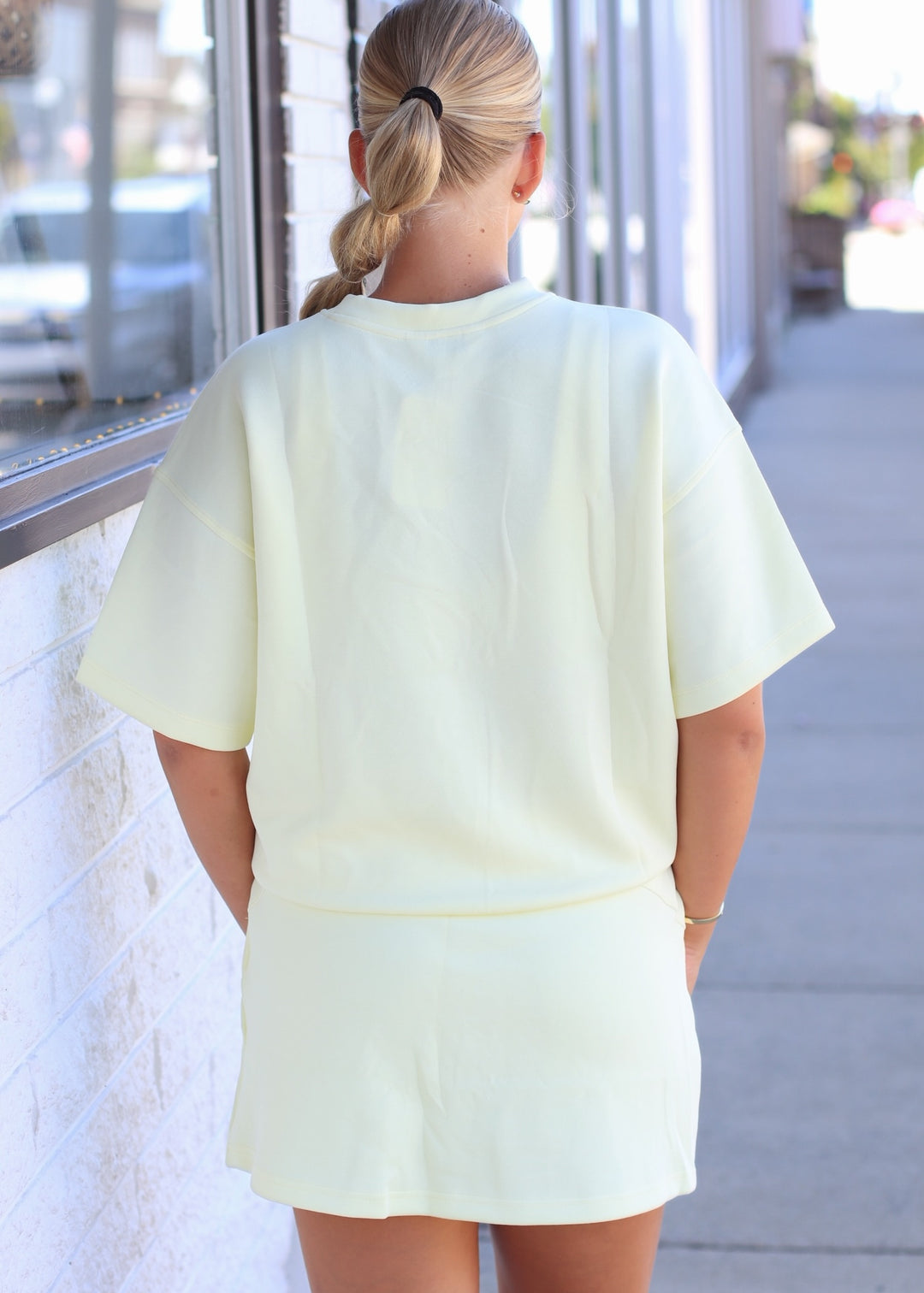 The Trailside Scuba Skort in Lemon