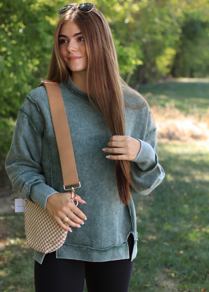 Midnight Moss Knit Pullover