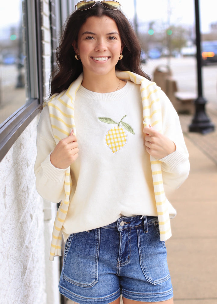 Plaid Lemon Sweater