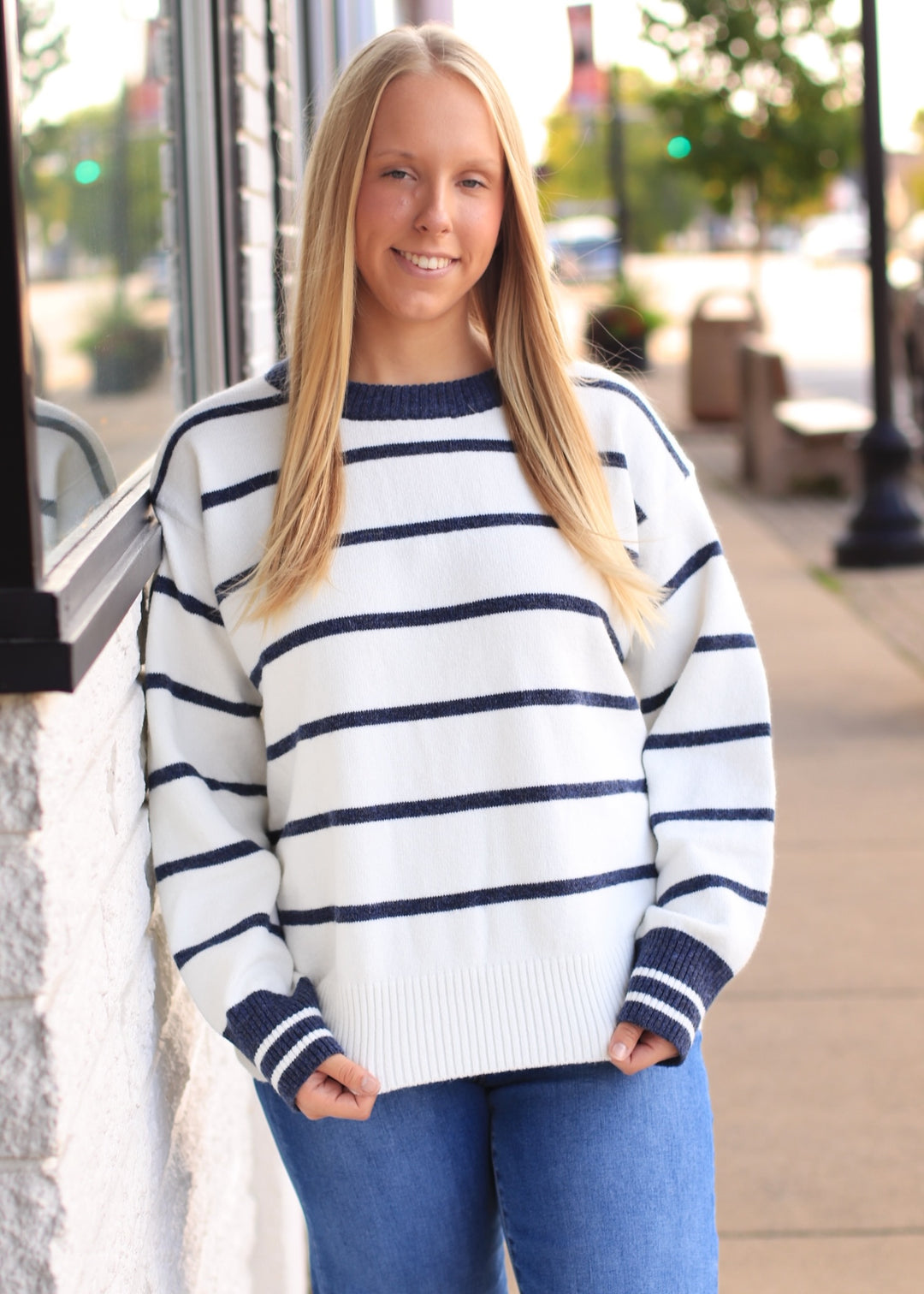 Audrey Oversized Striped Sweater