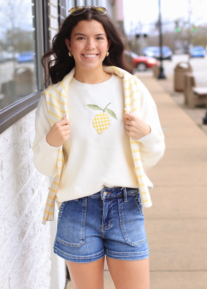 Plaid Lemon Sweater