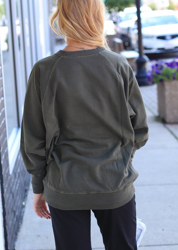 Pocket Perfect Pullover in Olive