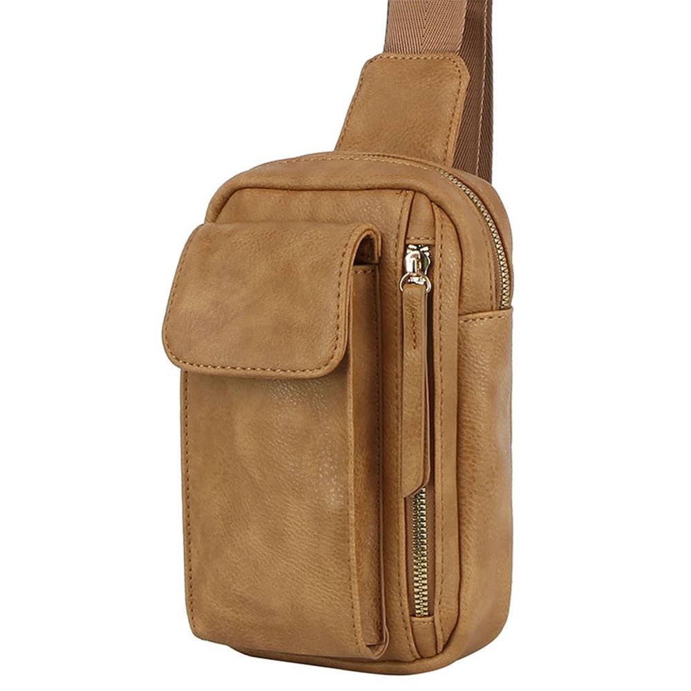 Single Strap Sling Bag in Stone