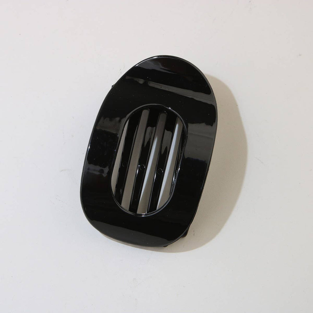 Oval Flat Hair Clip in Wine