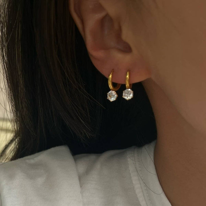 The Elemental Zircon Drop Earrings