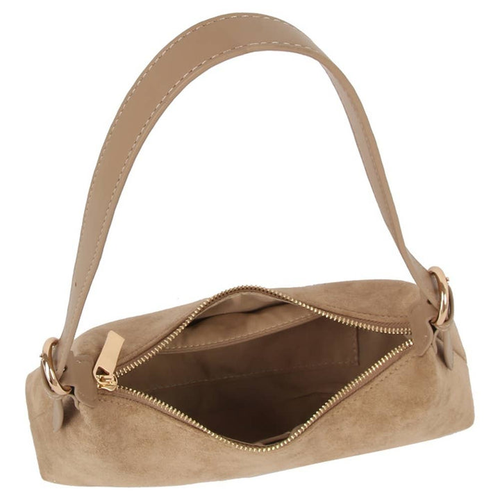 Faux Suede Shoulder Bag