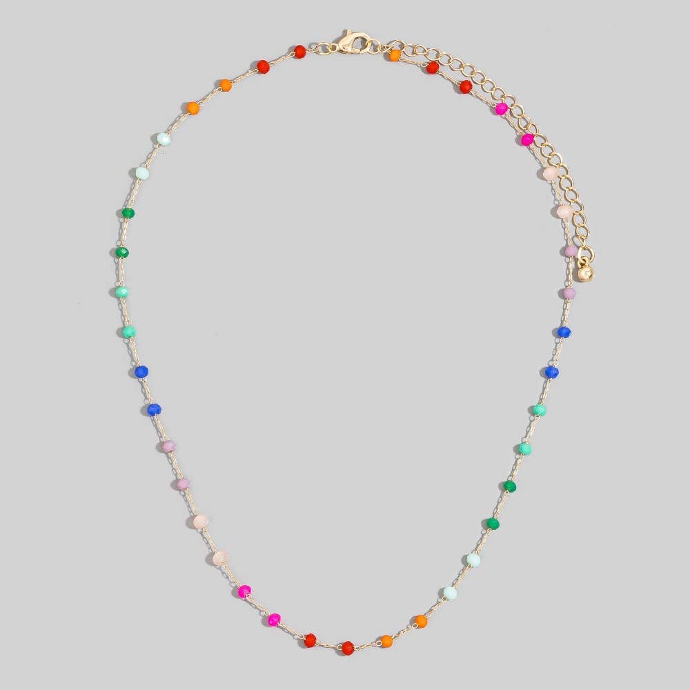 Assorted Dainty Bead Station Chain Necklace