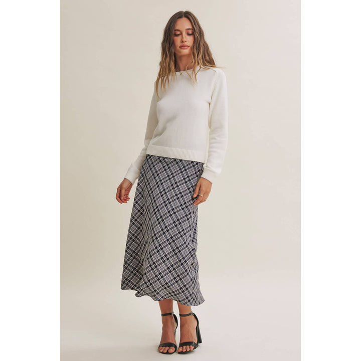 The Blair Plaid Midi Skirt