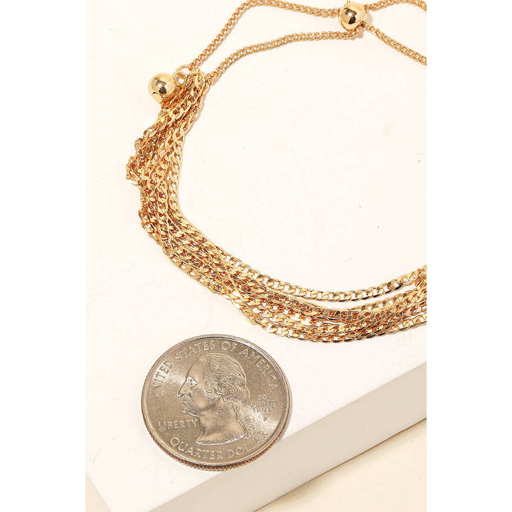 Layered Dainty Curb Chains Bracelet
